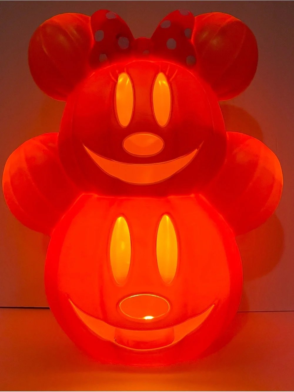 Viral TikTok Mickey and Minnie Mouse Stacked LED Pumpkin Heads